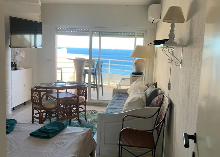 Grand Terrasse Vue Pieds Dans L'eau Piscine Saint-Raphaël